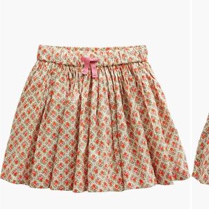 Mini Boden Cotton Floral skirt, 6-7, Vanilla and Ivory Micro Floral